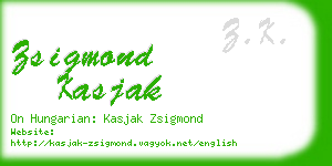 zsigmond kasjak business card